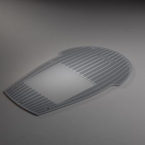 Polycarbonate (PC) urban lighting hood and abrasion-resistant coating